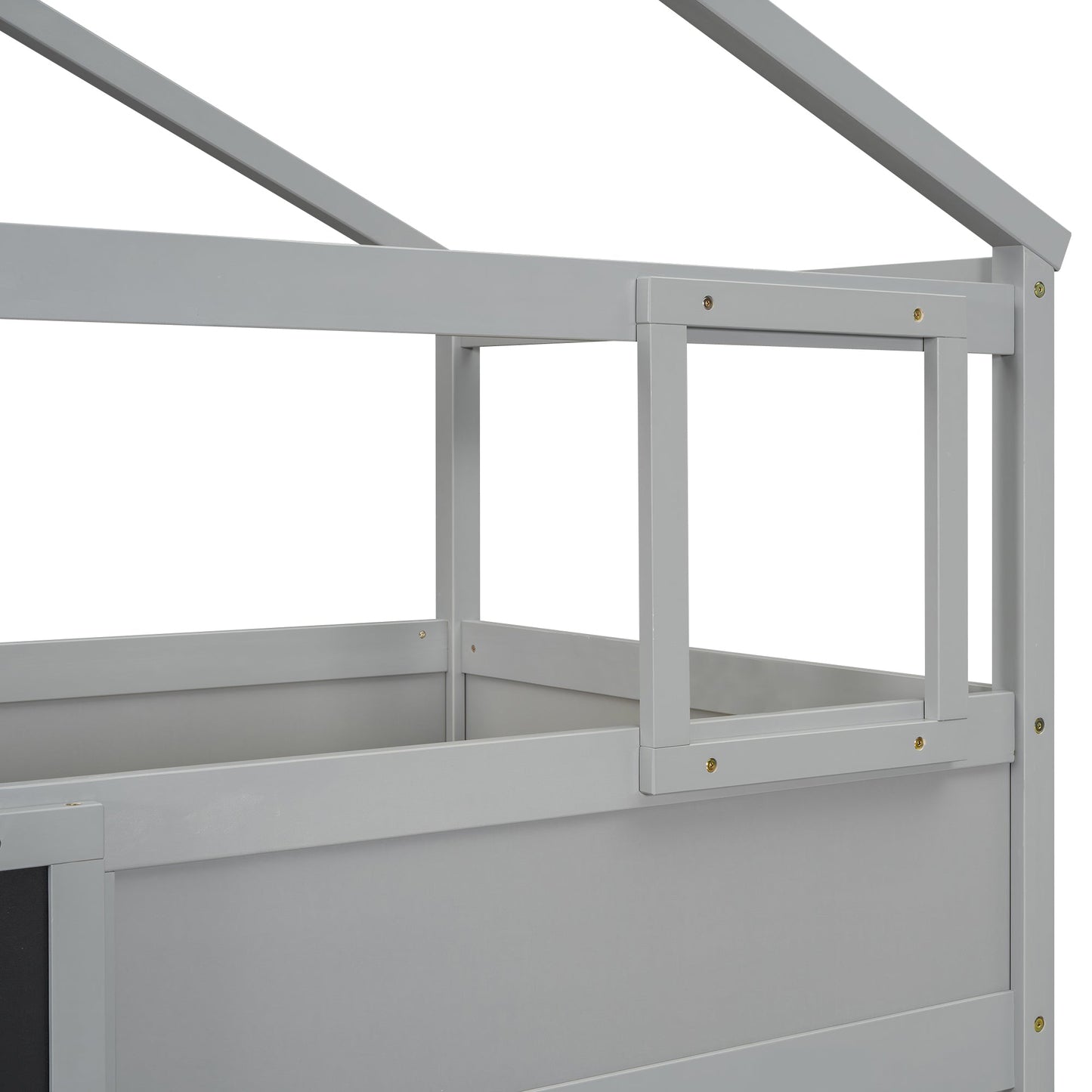 Twin Over Full House Bunk Bed with Storage Staircase