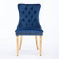 Nikki Collection Modern Velvet Upholstered Dining Chair Set of 2