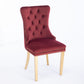 Nikki Collection Modern Velvet Upholstered Dining Chair Set of 2