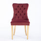 Nikki Collection Modern Velvet Upholstered Dining Chair Set of 2