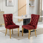 Nikki Collection Modern Velvet Upholstered Dining Chair Set of 2