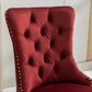 Nikki Collection Modern Velvet Upholstered Dining Chair Set of 2