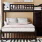 Wooden Twin Over Full Bunk Bed With Six Drawers