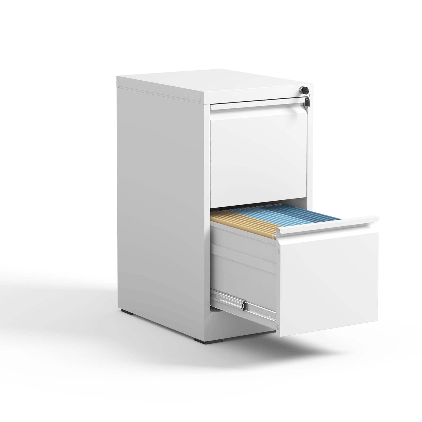 2 Drawer Metal Vertical File Cabinet with Lock