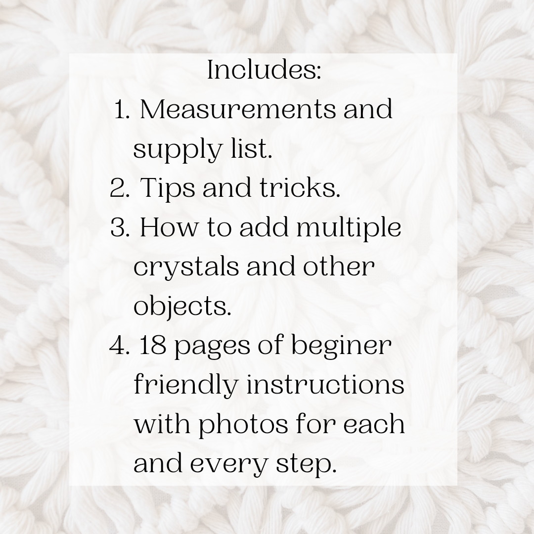 How to macrame wrap crystal charms and keychains PDF pattern.