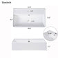 21.6 Inch Modern Floating Bathroom Vanity with Ceramic Basin