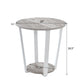 Elysian Contemporary Round End Table with Shelf