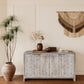 Farmhouse Style 4 Door Wooden Accent Cabinet