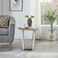 Elysian Contemporary Round End Table with Shelf