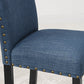 Biony Fabric Dining Chairs with Nailhead Trim, Set of 2