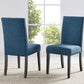 Biony Fabric Dining Chairs with Nailhead Trim, Set of 2