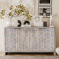 Farmhouse Style 4 Door Wooden Accent Cabinet
