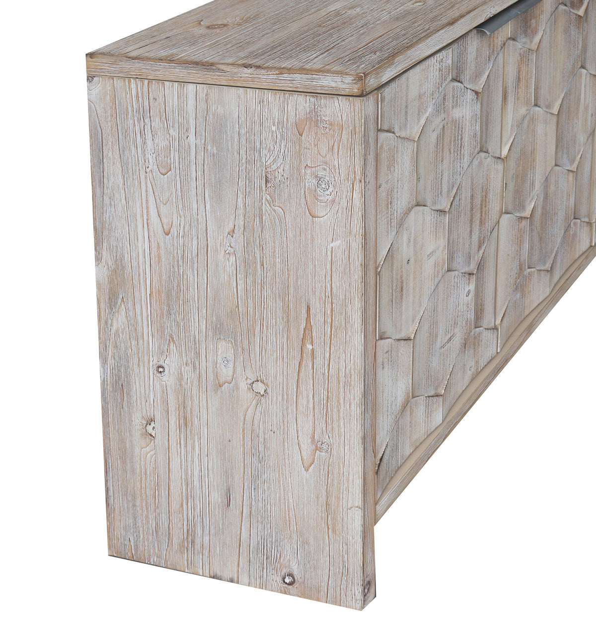 Farmhouse Style 4 Door Wooden Accent Cabinet