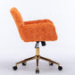 A&A Furniture Office Chair - Adjustable Vanity Chair in Orange