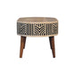 Edessa Bone Inlay Coffee Table, 2-Drawers, Nordic Legs