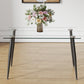 Modern Rectangular Glass Dining Table