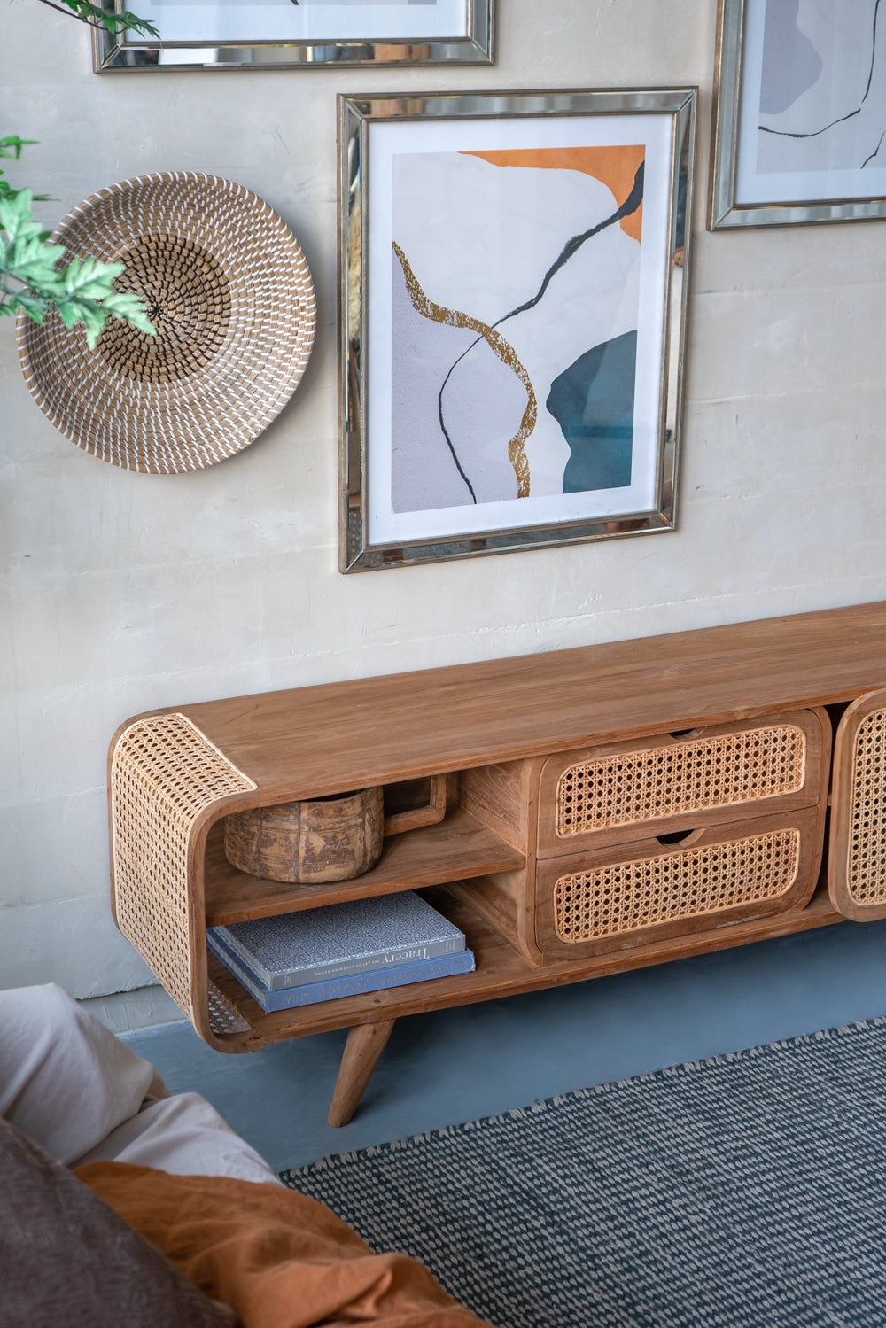 59x15x20" Teak Cabinet