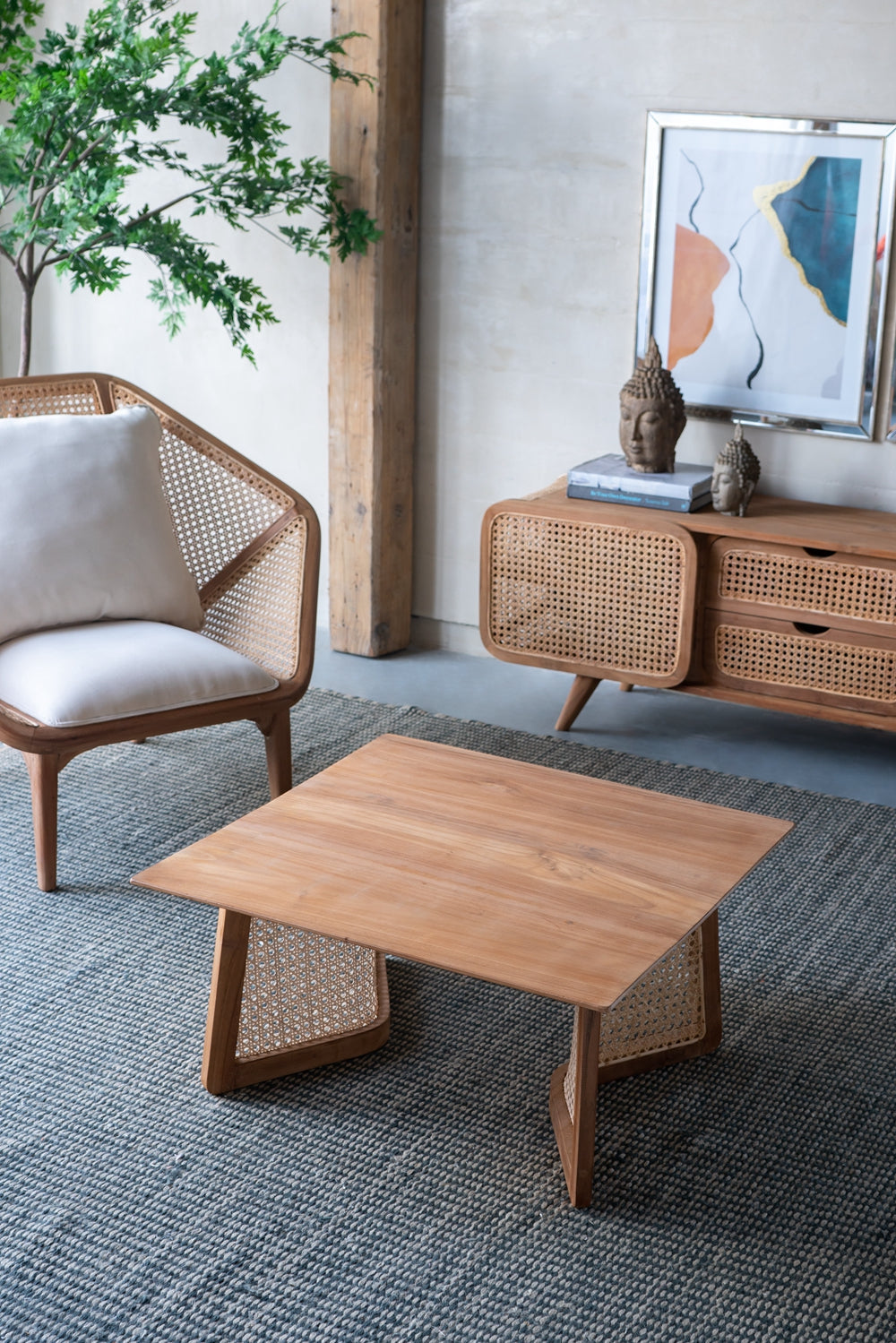 27.6" Teak Coffee Table