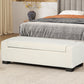 50" Ottoman Bench in Textured Fabric
