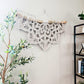 3 foot Large half mandala macramé wall hanging with hanging crystal drops.