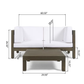 Brava X-Back 2-Seater Sectional Loveseat with Coffee Table