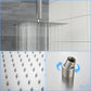 12 Inch Square Brushed Nickel Rain Fixed Shower Head