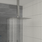 12 Inch Square Brushed Nickel Rain Fixed Shower Head