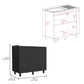 Napoles 2 Utility Sink with Cabinet, Stainless Steel Countertop, Interior Shelf - Wenge