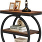 End Table Set of 2 with 3 Storage Shelves