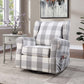 Patli - Swivel Chair With Glider - Gray Fabric