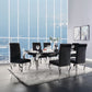 Fabiola - Side Chair (Set of 2) - Black Fabric & Stainless Steel