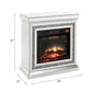 Noralie - 28" Fireplace - Mirrored & Faux Diamonds