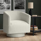 White Swivel Accent Chair