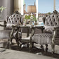 Versailles - 47" Chair With Pillow - Velvet & Antique Platinum