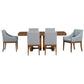 Topmax - 7 Piece Rustic Extendable Dining Table Set With Removable Leaf, 2 Arm Chairs And 4 Armless Chairs - view 3