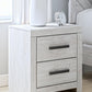 Cayboni - Two Drawer Night Stand - Whitewash