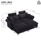Deep Seat Sectional Sofa with Ottomans