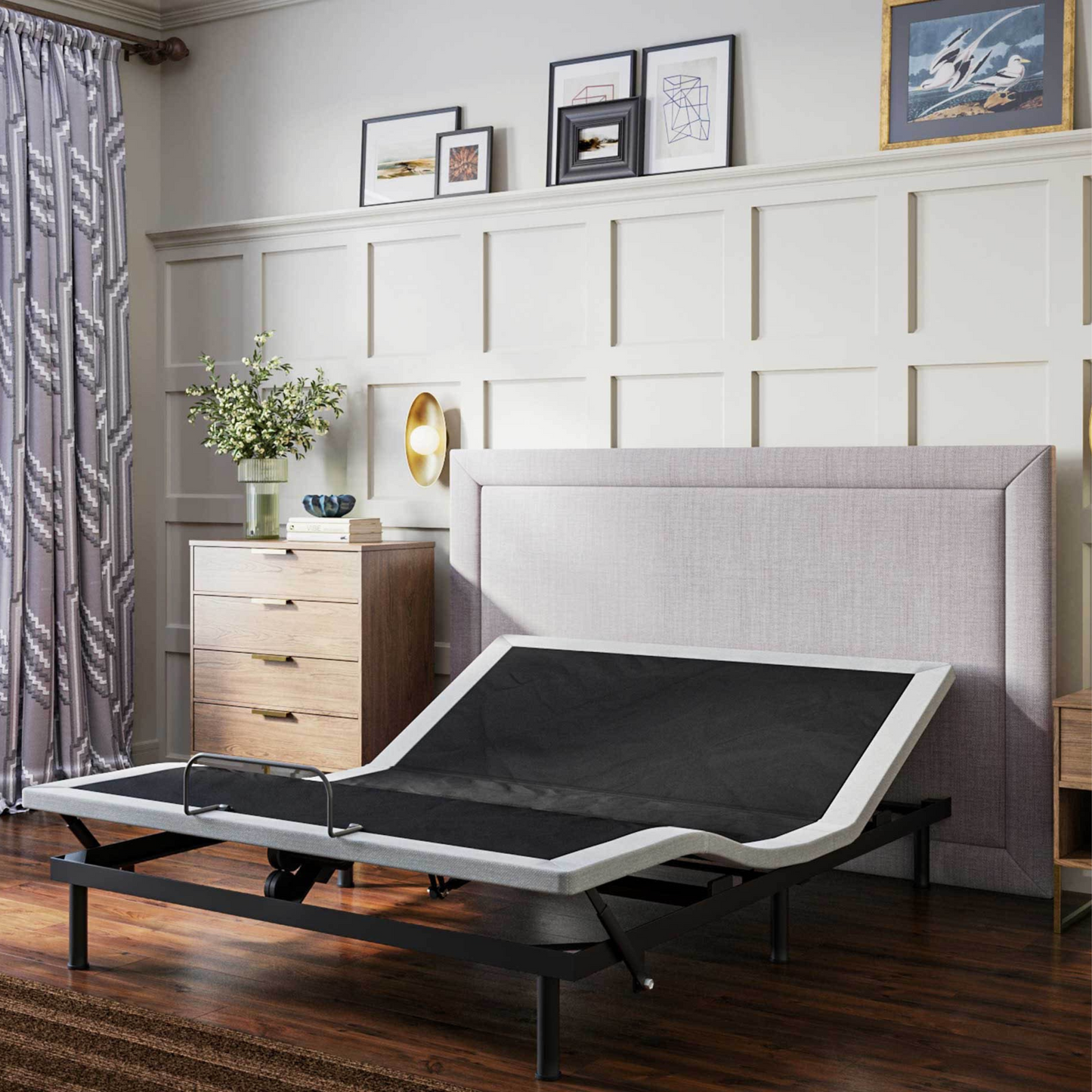 BTX4 California King Adjustable Bed Base With Head and Foot Position Adjustment