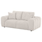 Burnett Chenille Upholstered Wide Arm Loveseat Ivory - view 2