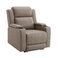 Lugo Camel Leather Aire Power Motion Recliner with Cup Holder