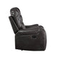 Braylon Magnetite Synthetic Leather Recliner Loveseat with Cupholder Console