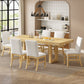 Topmax - 7 Piece Traditional Extendable Dining Table Set With Butterfly Leaf And 6 Upholstered Dining Table - view 5