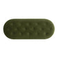 Melinda 48.5" Oval Tufted Bullion Fringe Storage Bench, Olive