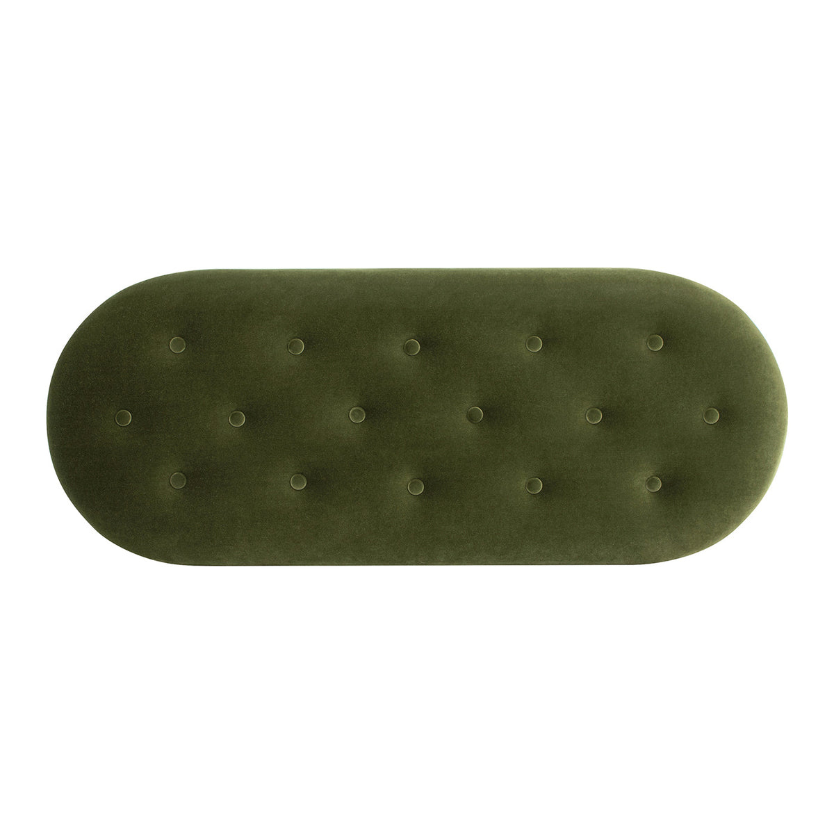 Melinda 48.5" Oval Tufted Bullion Fringe Storage Bench, Olive