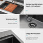 33" Drop In Kitchen Sink - Gunmetal Finish
