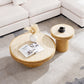 35.43 Inch Round Coffee Table with Sintered Stone Top