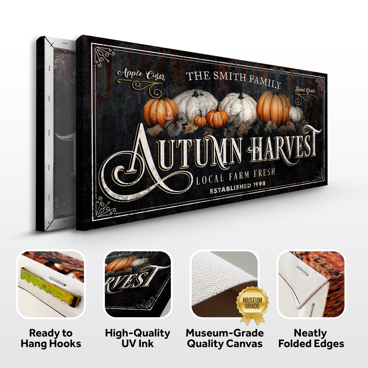 Family Autumn Harvest Thanksgiving Sign - view 6