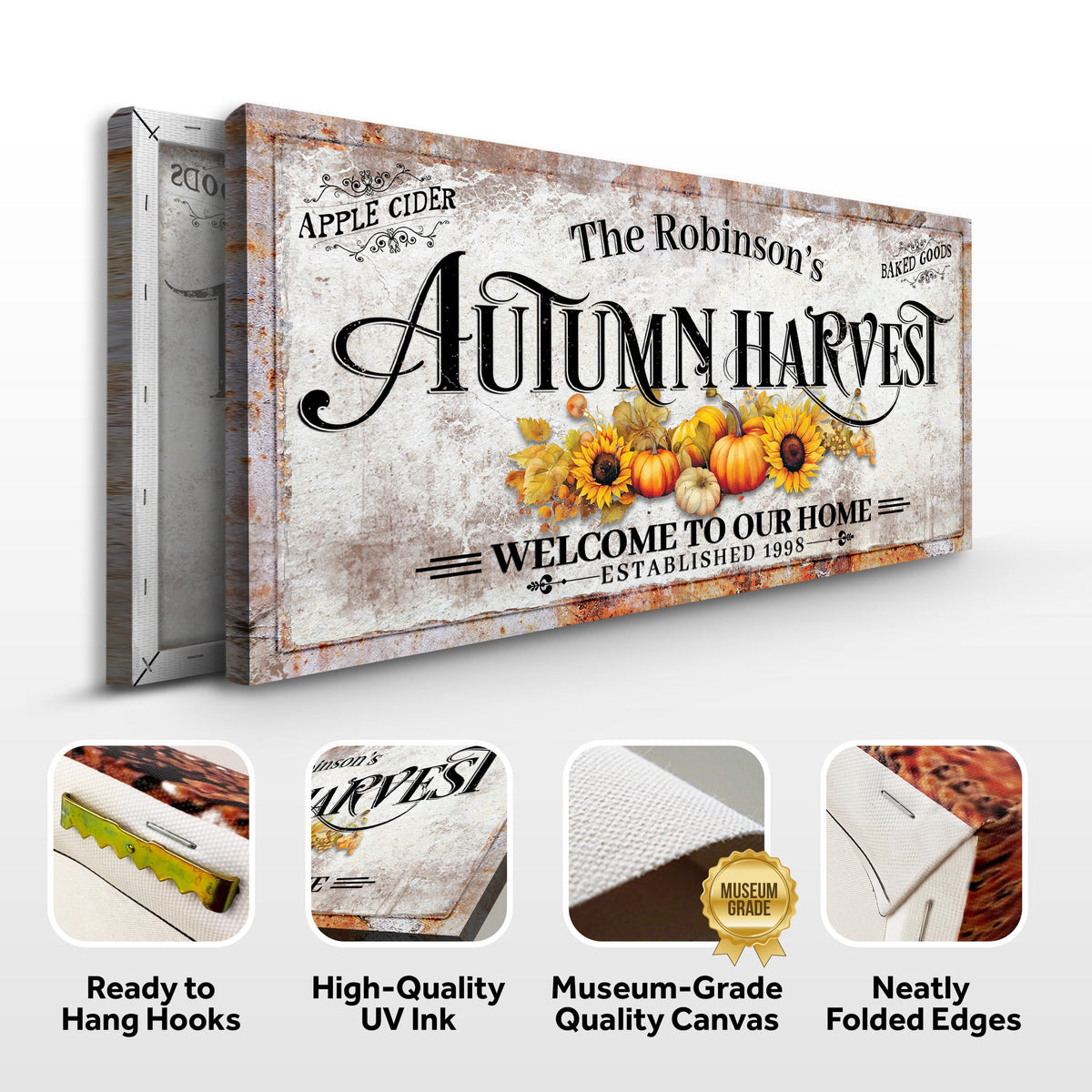 Family Autumn Harvest Thanksgiving Sign II - view 6