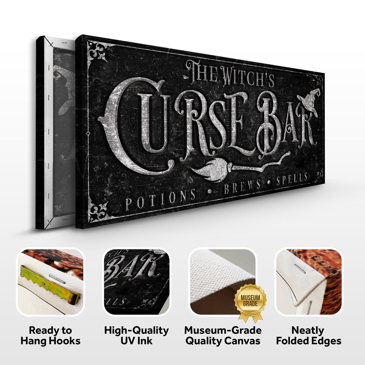 The Witch's Curse Bar Halloween Sign - view 6