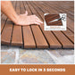 10 PCS Interlocking Deck Tiles Striped Pattern